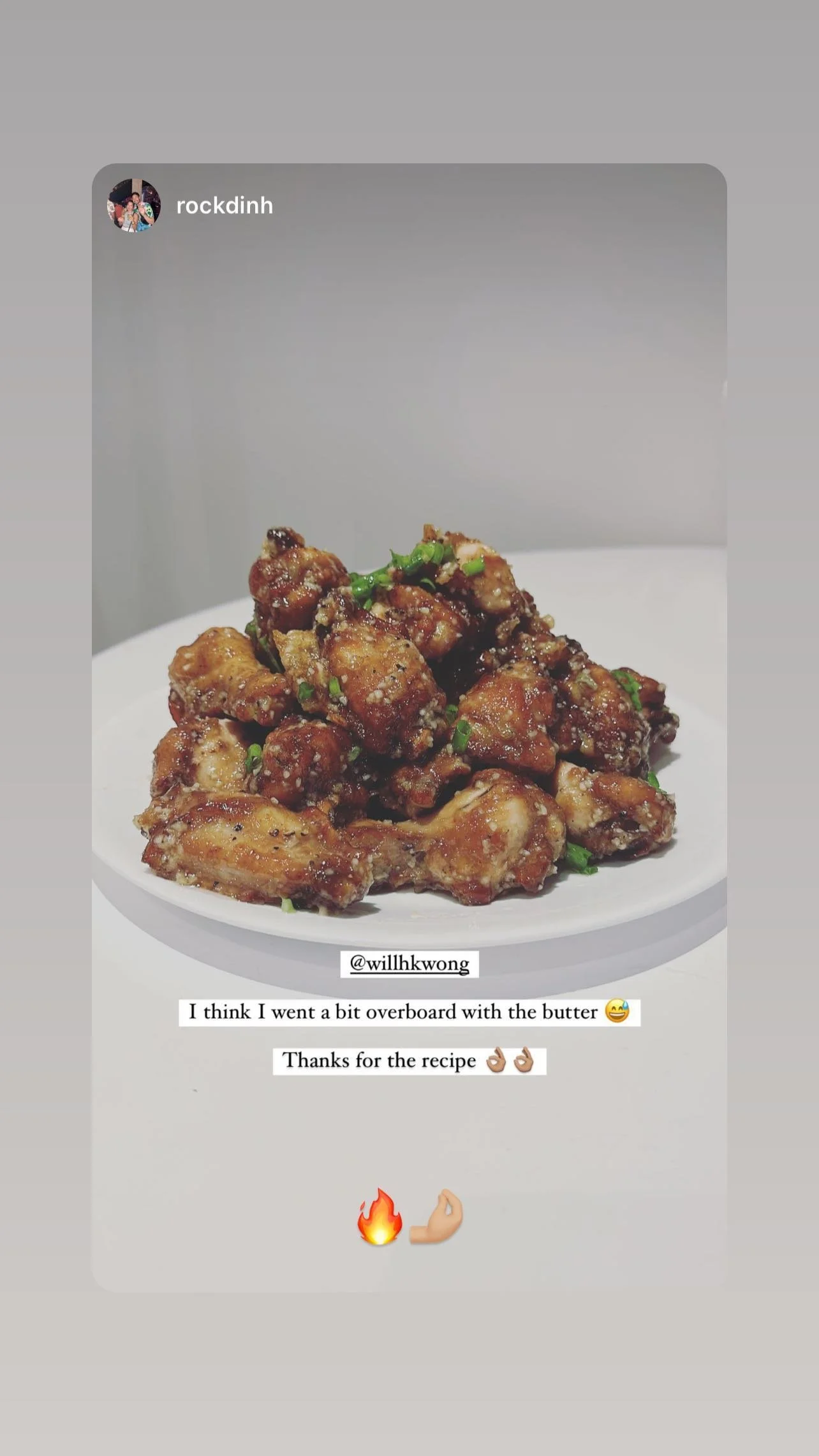 A follower's Phnom Penh wings, shared on Instagram