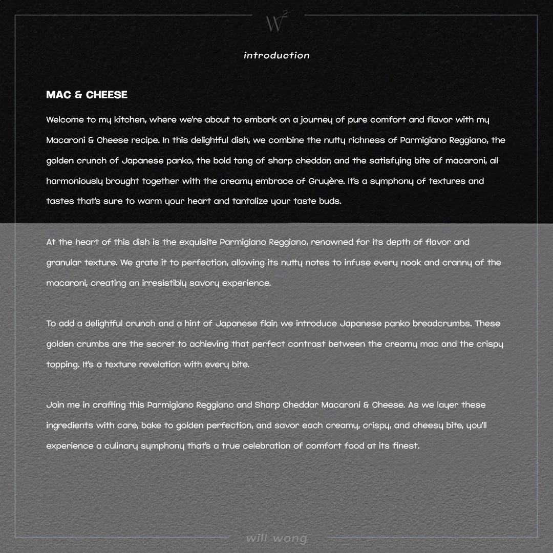 Mac &amp; Cheese Introduction