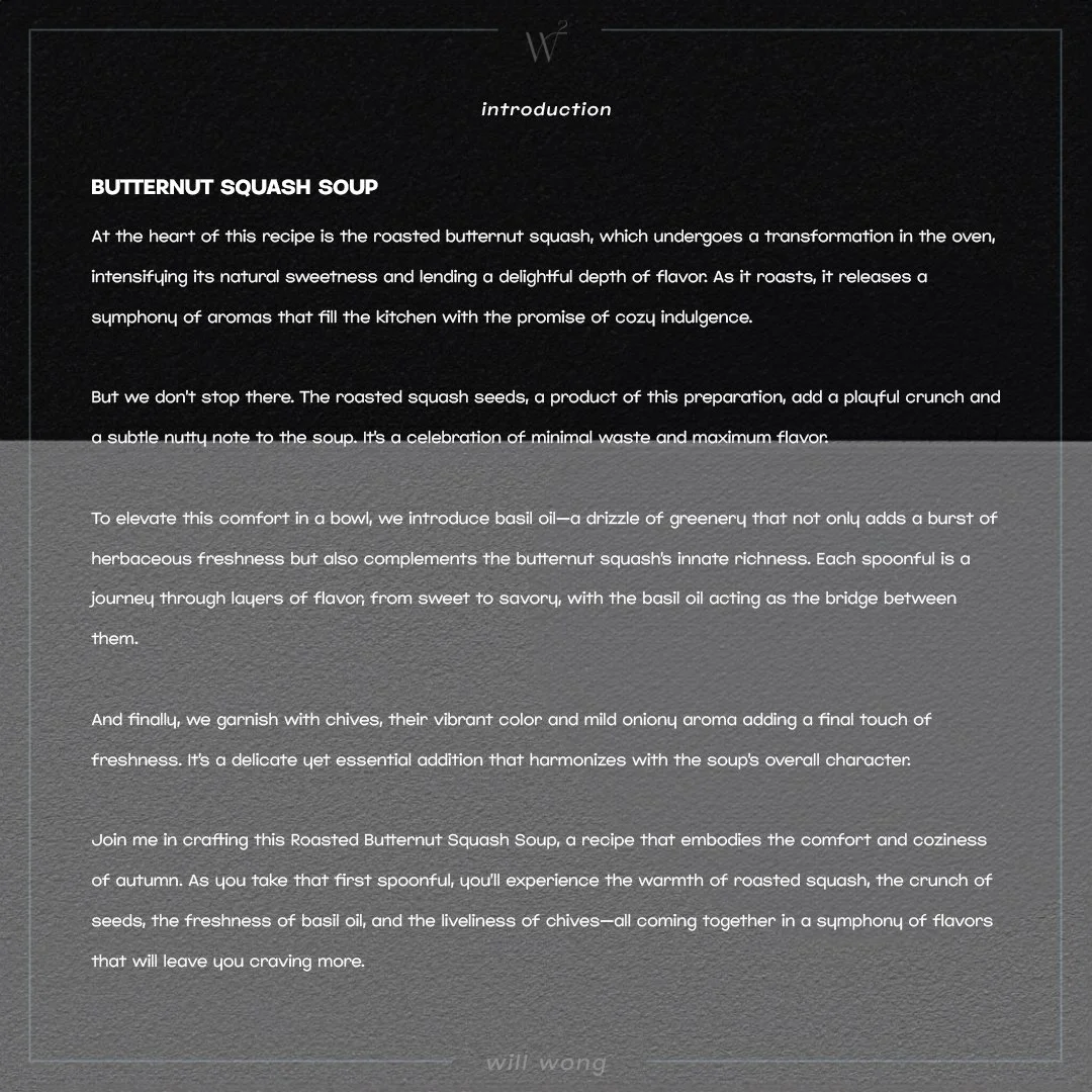 Butternut Squash Soup Introduction