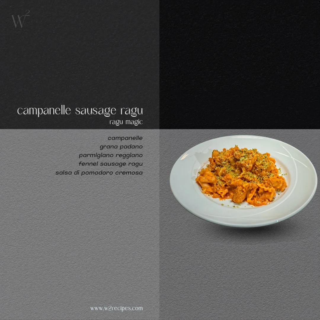 Campanelle Sausage Ragu menu card