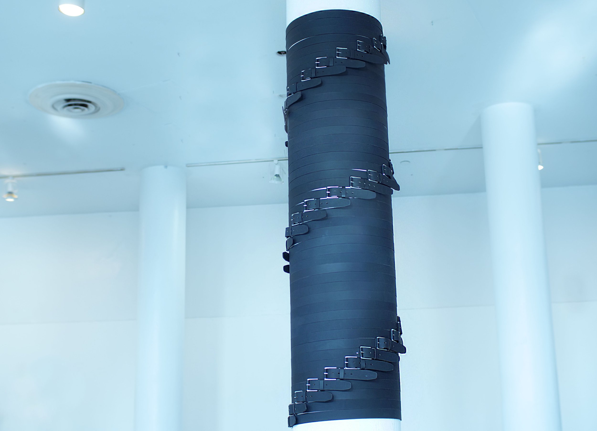 "Soft Chokehold", Leather Belts, Column. 2024