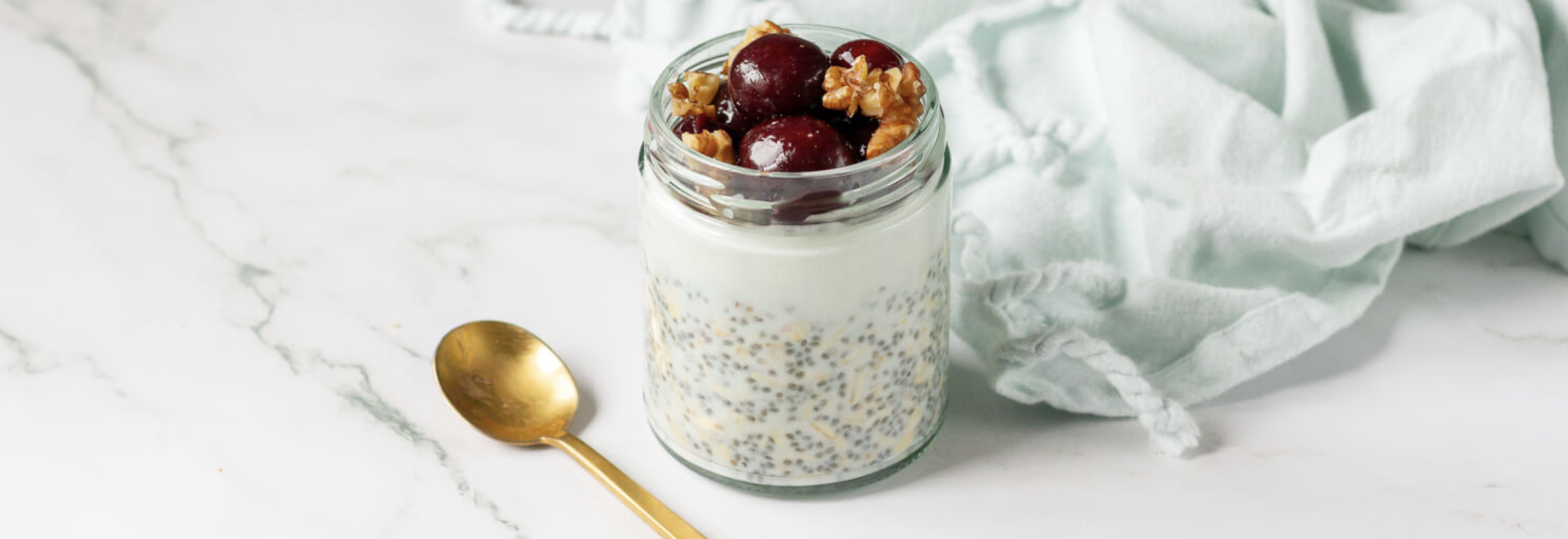 Cherry &amp; Walnut Chia Overnight Parfait