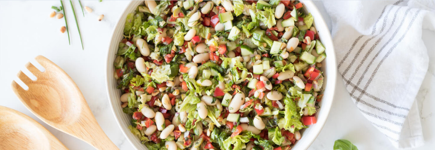 Mediterranean Chopped White Bean Salad