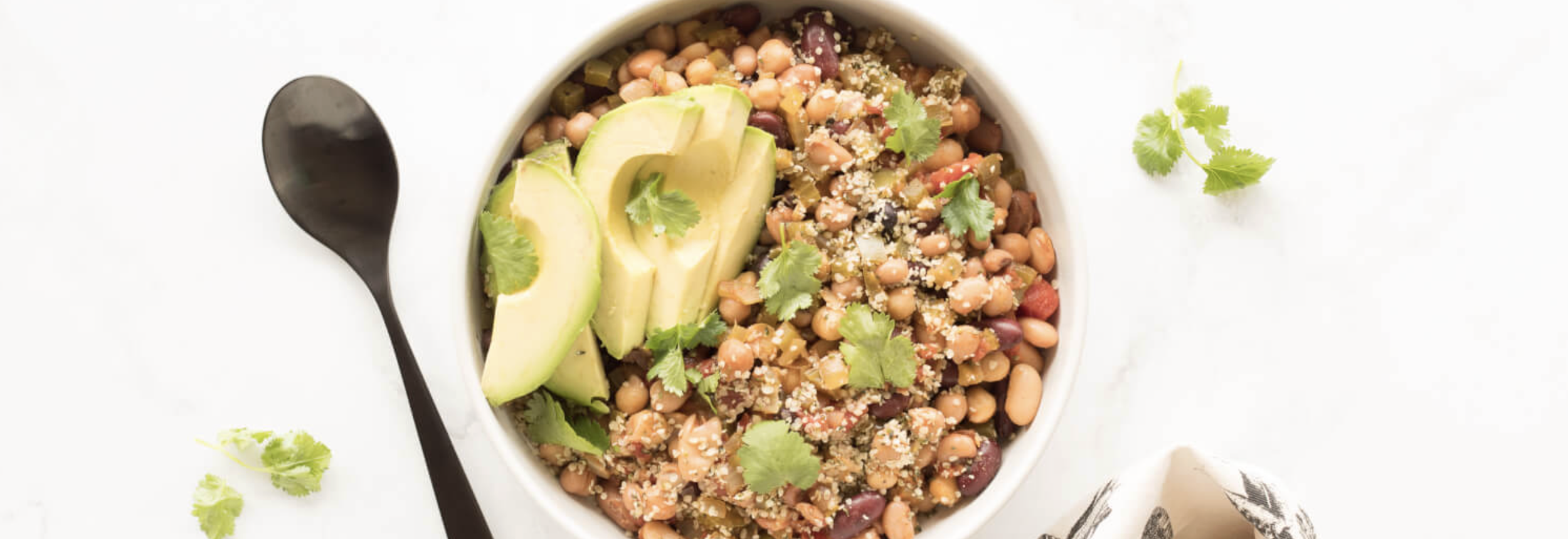 Hearty Mixed Bean Chili with Avocado&nbsp;