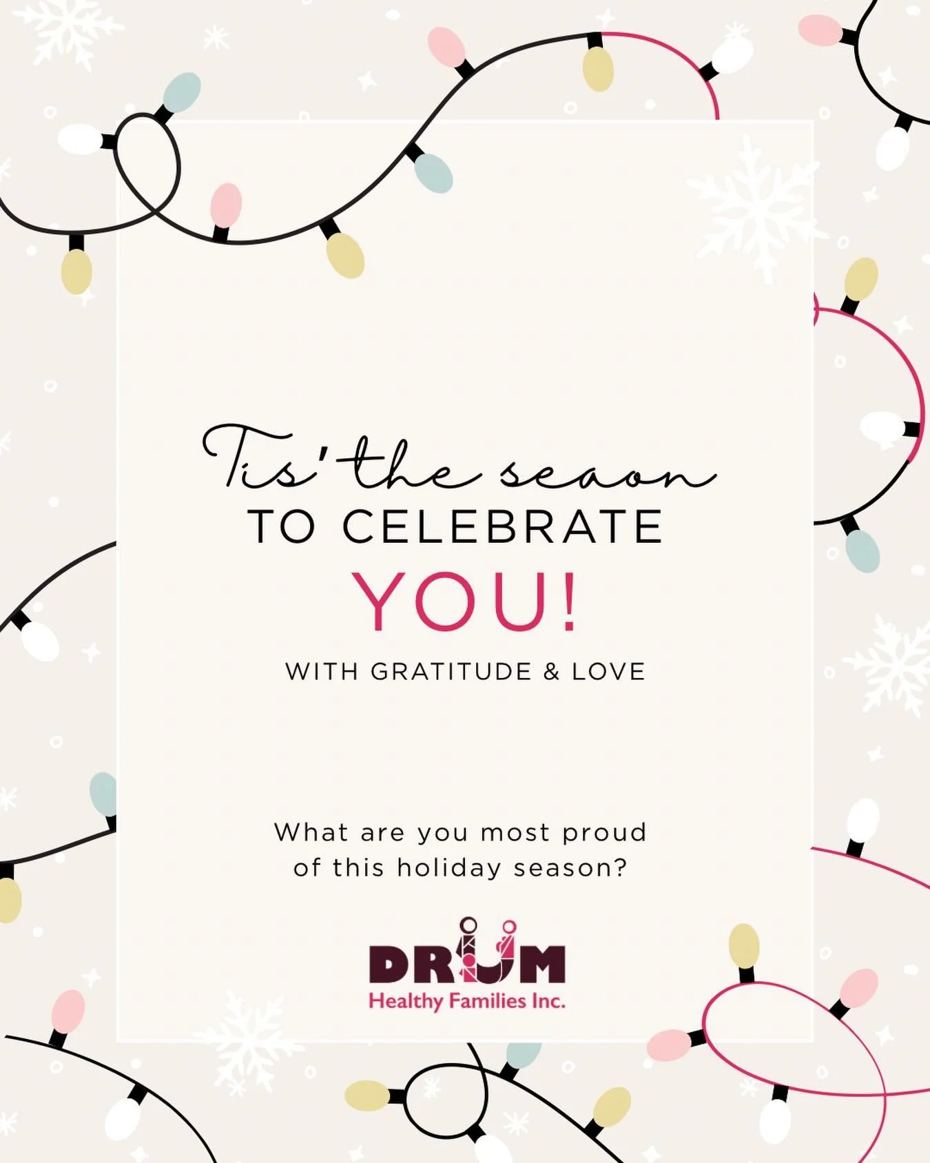 Parents, How are you? 🎄
We&rsquo;re doing a parent check-in to see how you&rsquo;re doing this holiday season. A lot needs to be done but let&rsquo;s take a moment tonight to celebrate what you&rsquo;ve already accomplished. 

#drumhealthyfamilies #