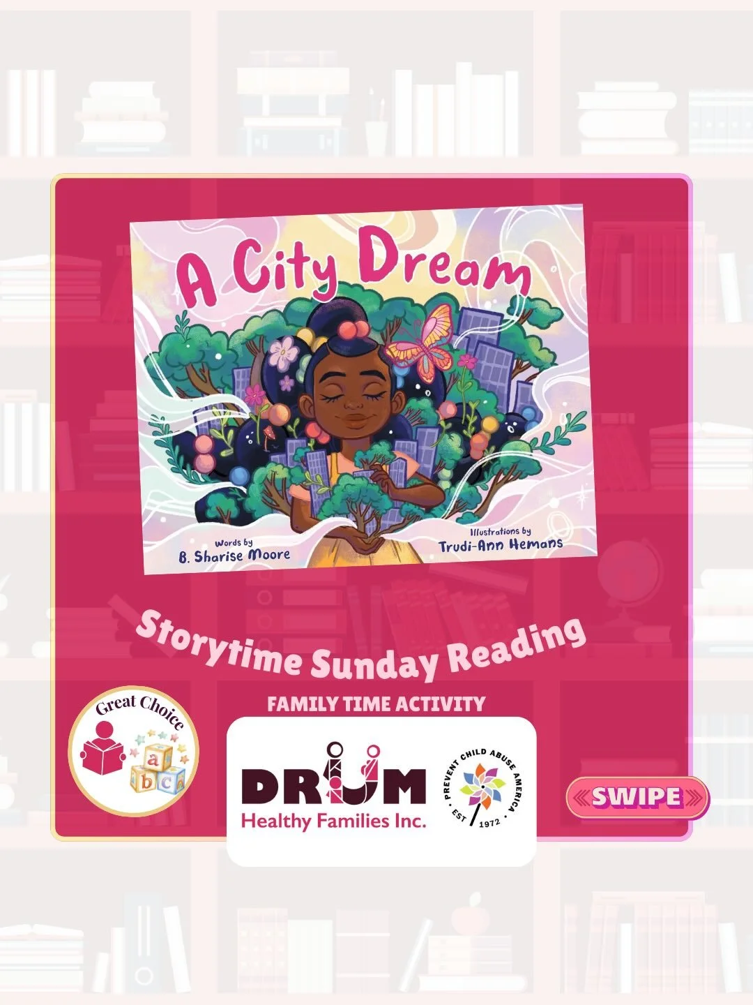 It&rsquo;s Storytime Sunday and we&rsquo;re excited to share this week&rsquo;s book by a phenomenal author and #Baltimore resident @b.sharise

Read more about her amazing story perfect for a family reading night.

📖 book details
&ldquo;A City Dream&