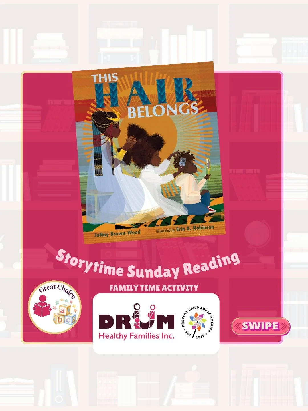 It&rsquo;s Storytime Sunday and we&rsquo;re highlighting a newly released book celebrating Black hair lineage for #BlackHistoryMonth

📖Book description:
This Hair Belongs by @janaybrownwood 
Honors the beauty, history, and cultural significance of B