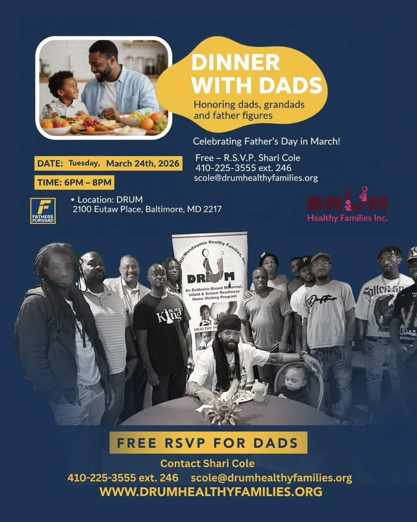 Spring is here and we&rsquo;re excited to celebrate with our families at Dinner for Dads this Tuesday from 6-8pm.

RSVP is now available on our website, visit the link in our bio.

We&rsquo;ll see you there!
✨
#dads #grandpa #fatherfigures #baltimore