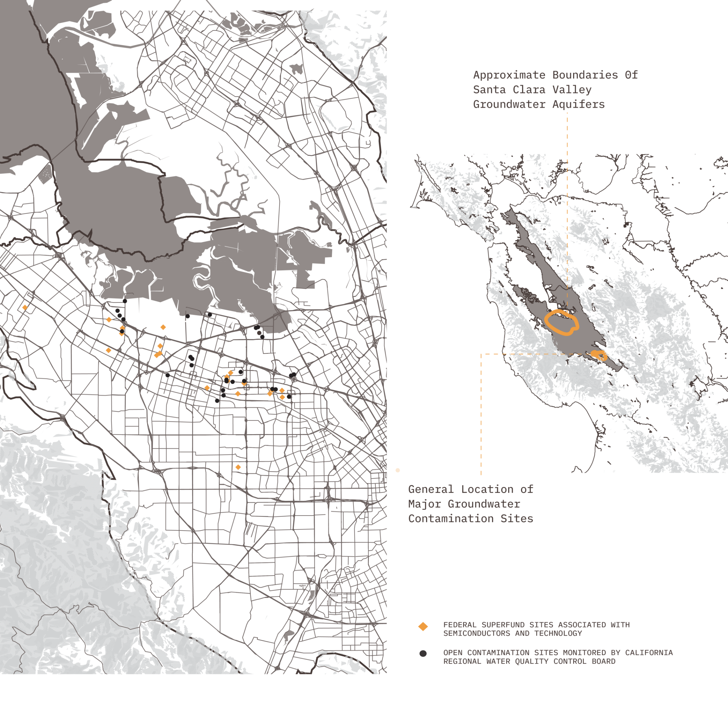 Superfund and Open Contamination Sites in the Santa Clara Valley