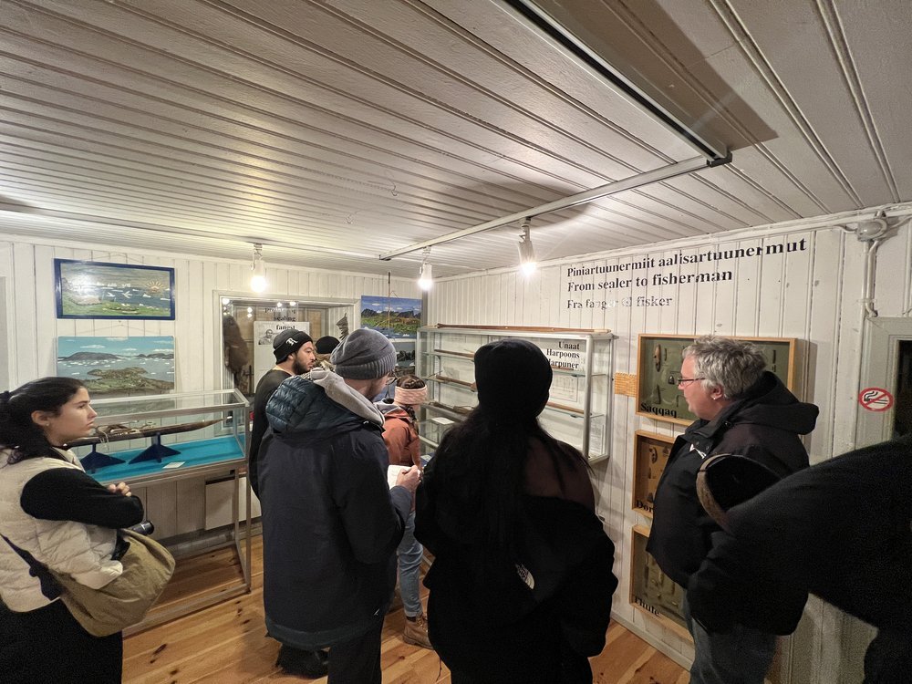  Jesper Enevoldsen, head curator at the Narsaq Museum, gives a tour of the collection 