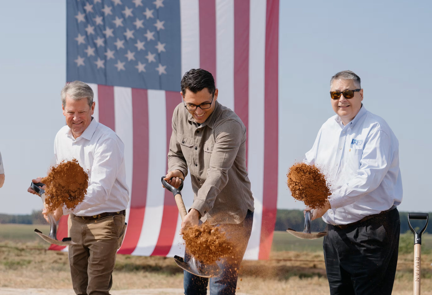 Groundbreaking ceremony at Rivian's Georgia plant site, September 2025