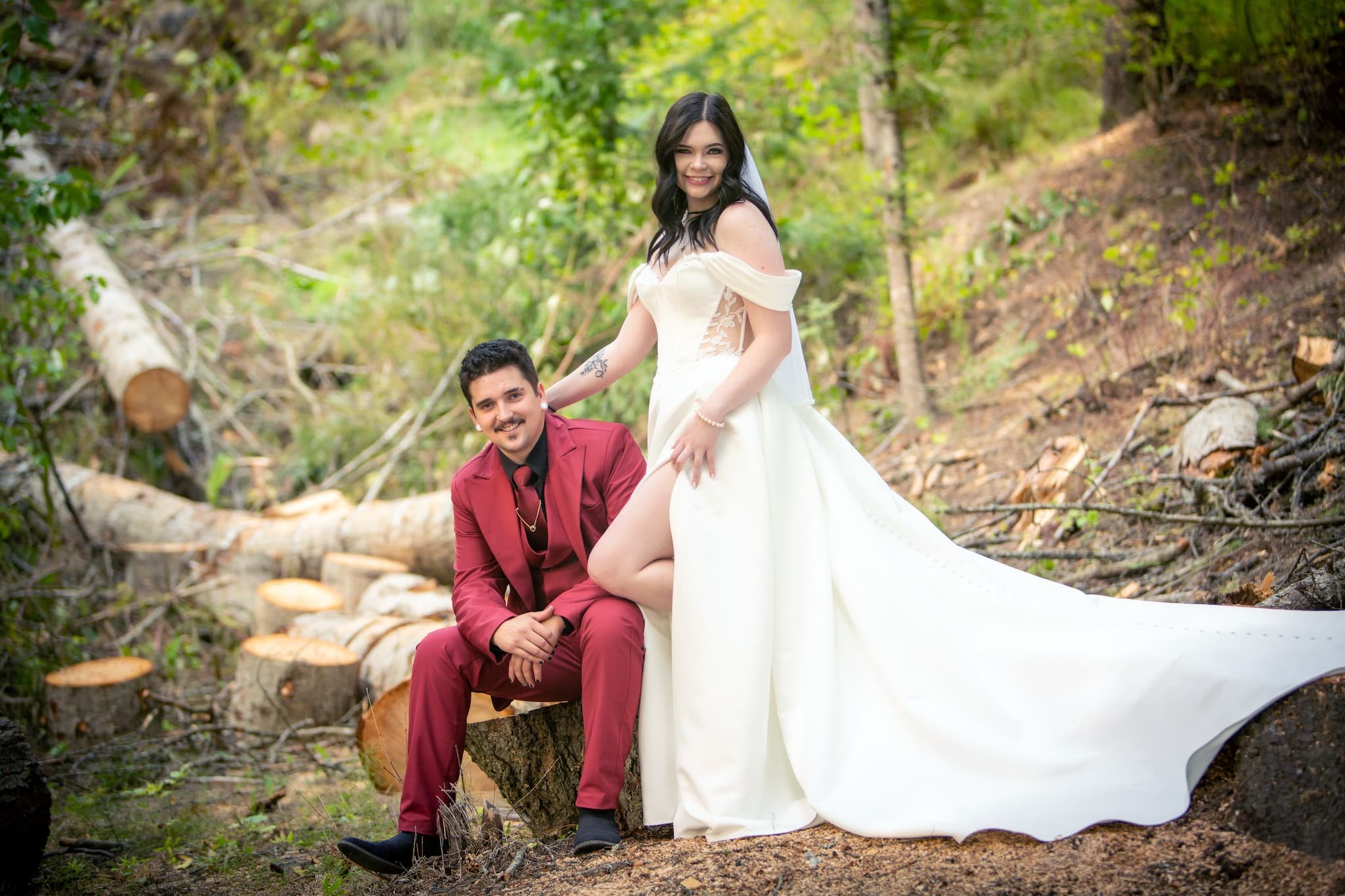 Natural charm is one of the many reasons couples choose this funky and edgy forest wedding venue 