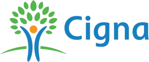 Cigna logo with a stylized tree and the company name in blue