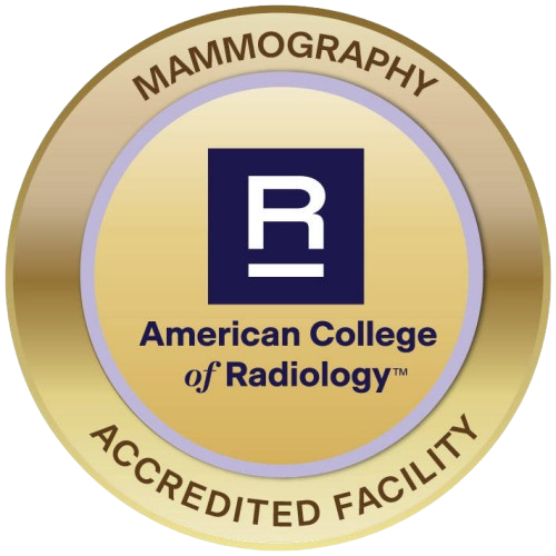Seal for American College of Radiology certifying mammography accreditation at an approved facility.