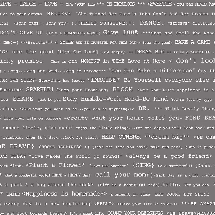 Bee Basic Happy Text Gray