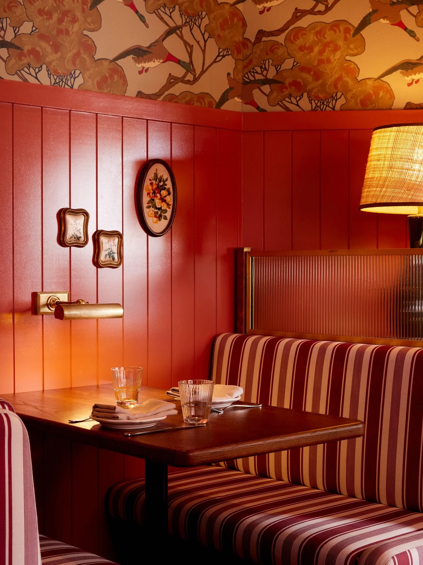 Nostalgia in every corner.

Upstairs at @postino.osteria, the booths were imagined to capture the charm of classic trattorias - coloured timber panelling, bold pattern, and the intimacy of being tucked away together. A setting that feels timeless yet