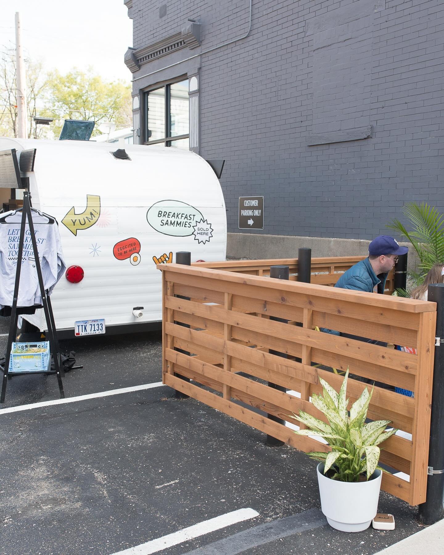 A closer look at our recent fence build for @eatcackleberry&rsquo;s new permanent location. Even for a food trailer, it&rsquo;s important to create a sense of space for your customers. This cedar enclosure gives guests a place to enjoy their breakfas