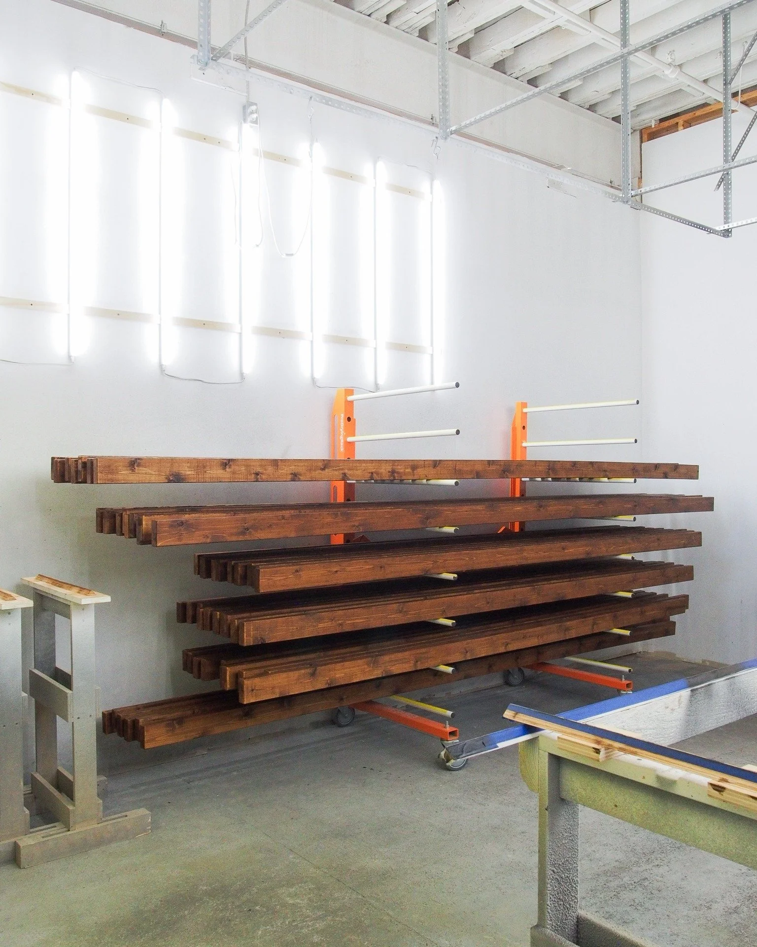 We&rsquo;ve been prepping + finishing some cedar for a large-scale outdoor structure. From small-scale custom furnishings to big projects like these, our tight-knit team can flexibly execute your vision.