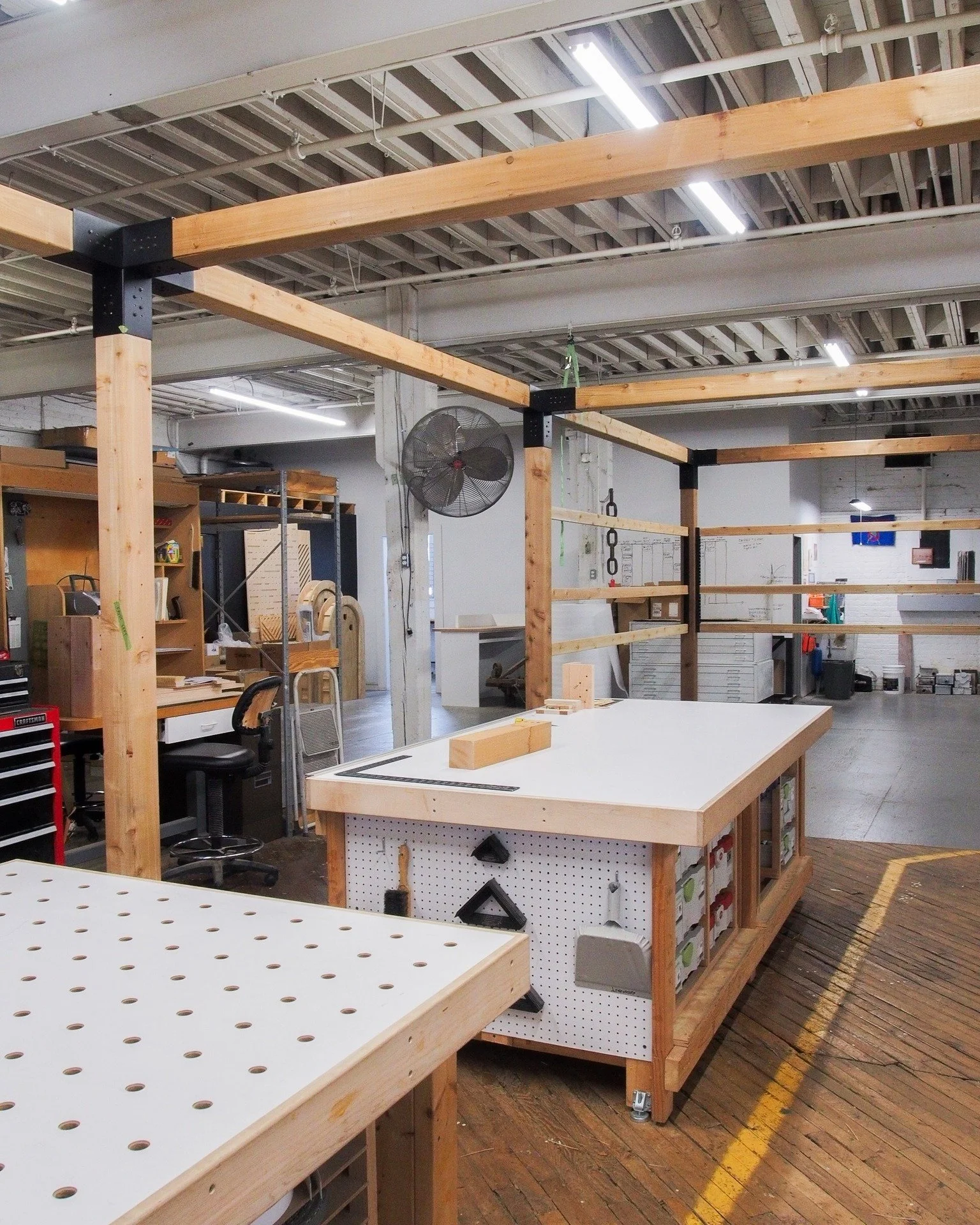 For a few weeks in October, we had a 50&rsquo; pergola up in shop. Getting our parts organized and made was one thing, another was planning our assembly procedure. While it was up, we tested hardware, fitment of subassemblies, and planned how it will