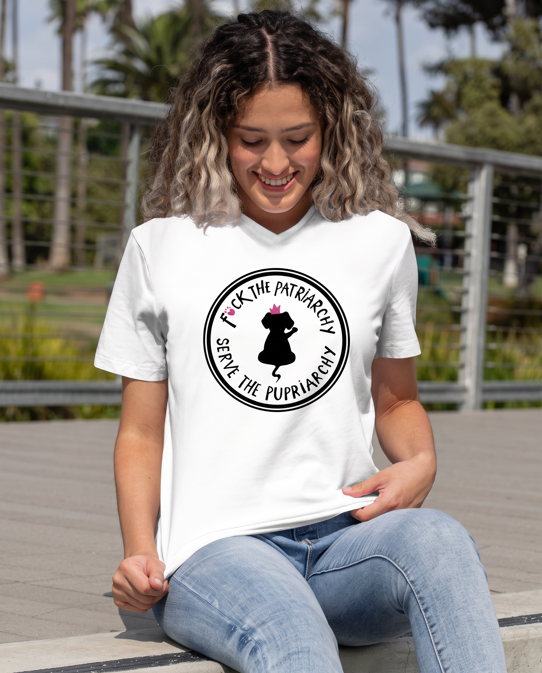The Pupriarchy Unisex T-Shirt - White