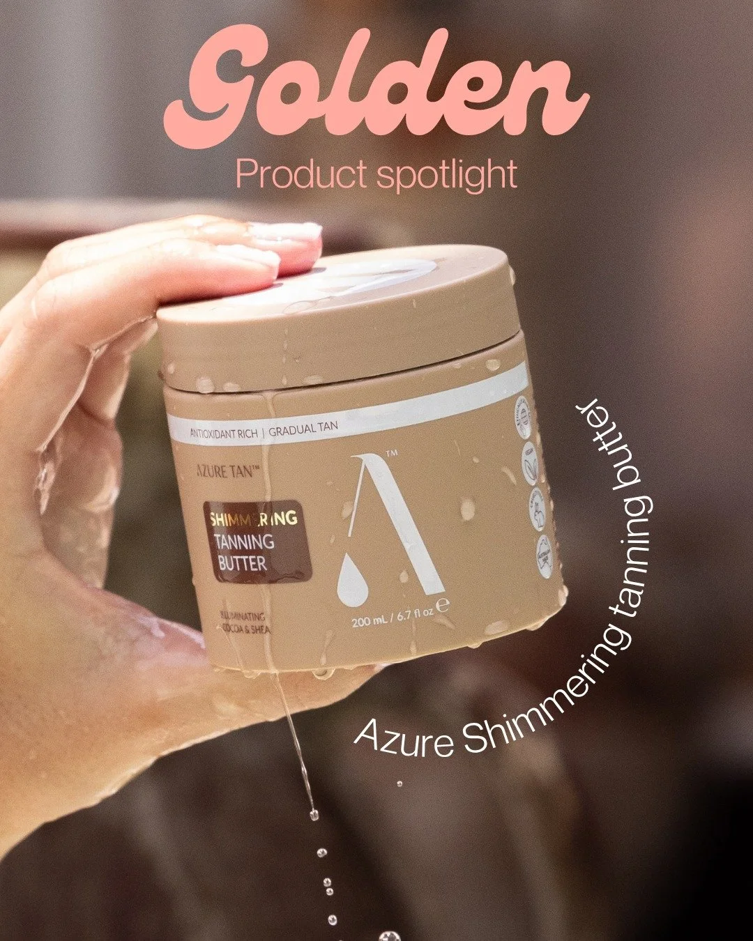 Okay so if you want to keep your tan going longer, this is what you need.

The @azuretan.au Shimmering Tanning Butter is so good. It's got cocoa and shea in it so your skin just drinks it up, and the shimmer it gives you is gorgeous.
Like actually gl