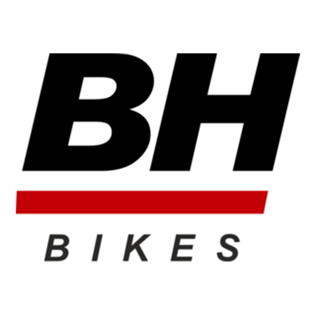 BH Bikes logo with bold black letters, a red underline, and the word 'Bikes' underneath.