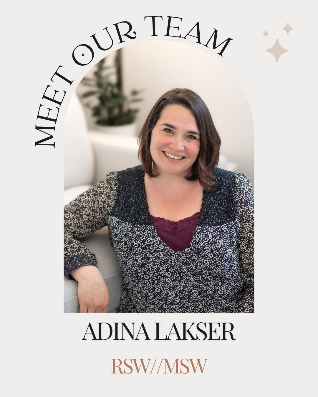 We are so proud to introduce Adina Lakser, one of the incredible therapists here at Creative Connections Therapy. 💙⁠
⁠
Adina works with teens, adults, and couples navigating some of life's harder moments &mdash; anxiety, depression, grief, relations