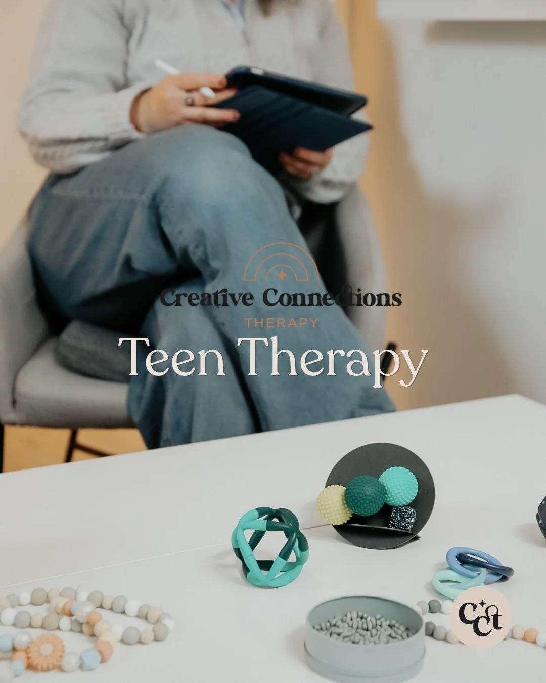 Thinking about therapy can feel like a big deal &mdash; especially as a teen.⁠
⁠
At Creative Connections Therapy, we work hard to make our space feel exactly like what it is: a calm, judgment-free room where you get to be yourself without performing,