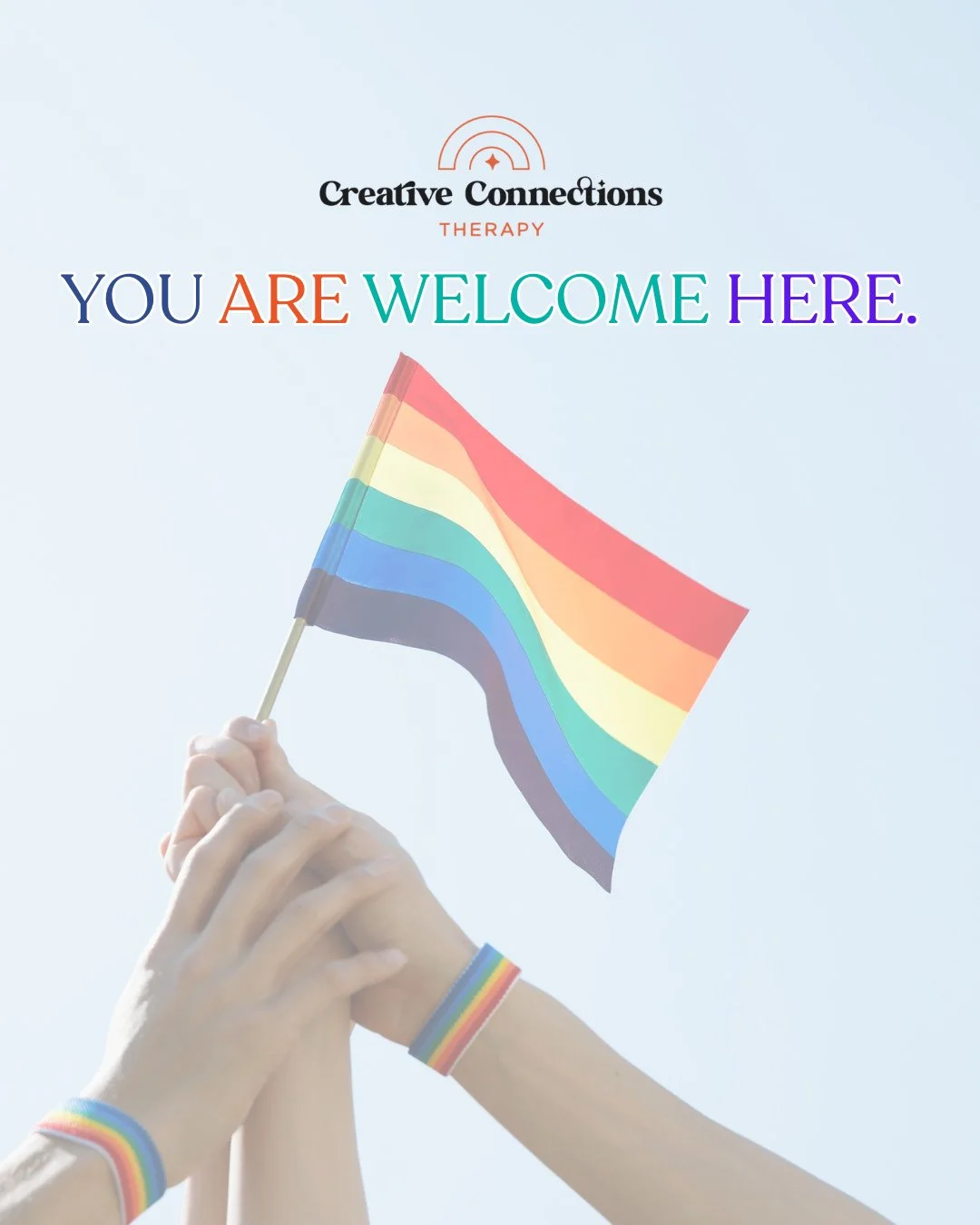 Pride season is here, and we're holding so much space for everyone in our dear community. *insert series of rainbow hearts here*⁠
⁠
At Creative Connections Therapy, we understand how celebratory yet complicated this season can be. We're here to walk 