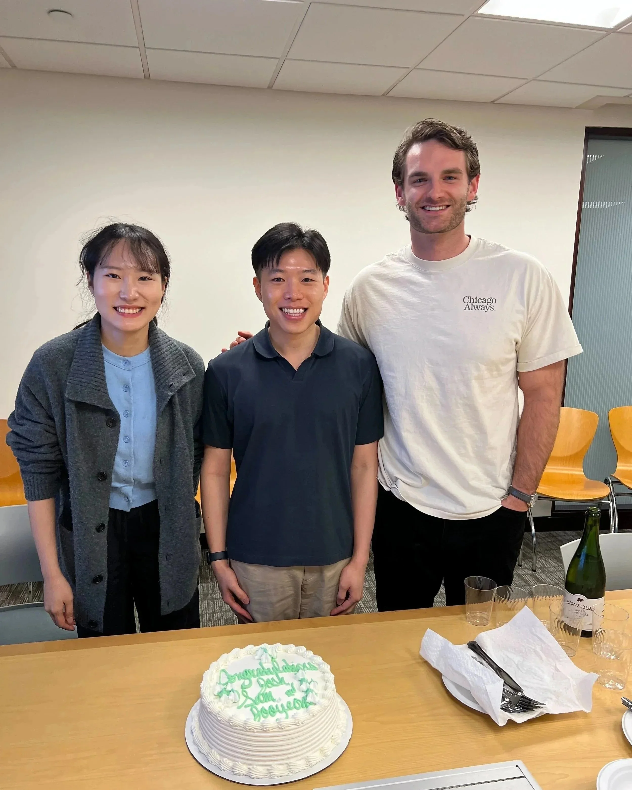 Congratulations to Jooyeon, Josh, and Sam for passing their qualifying exams!