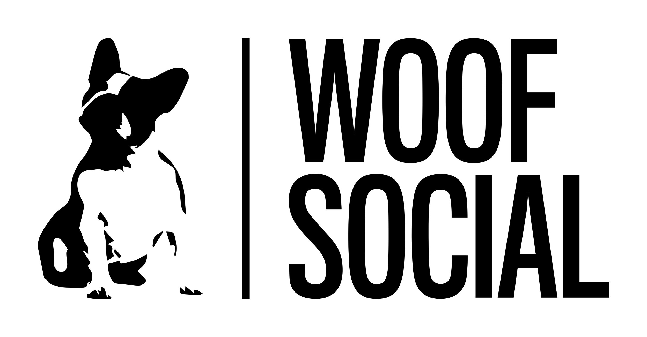 Dark logo with white background