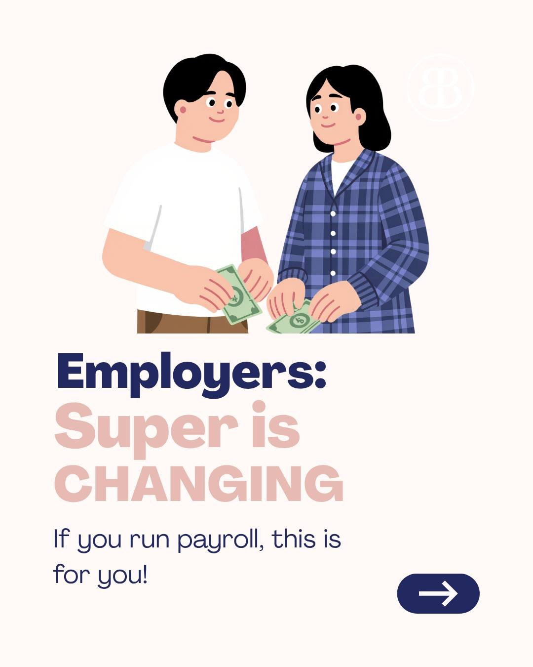 📢 EMPLOYERS: Super is changing from 1 July 2026 &mdash; is your business ready?

Payday super means paying super on the same day as wages. No more quarterly lump sums.

Here's your checklist:
✅ Set up Xero Auto Super (not on Xero? We can help &mdash