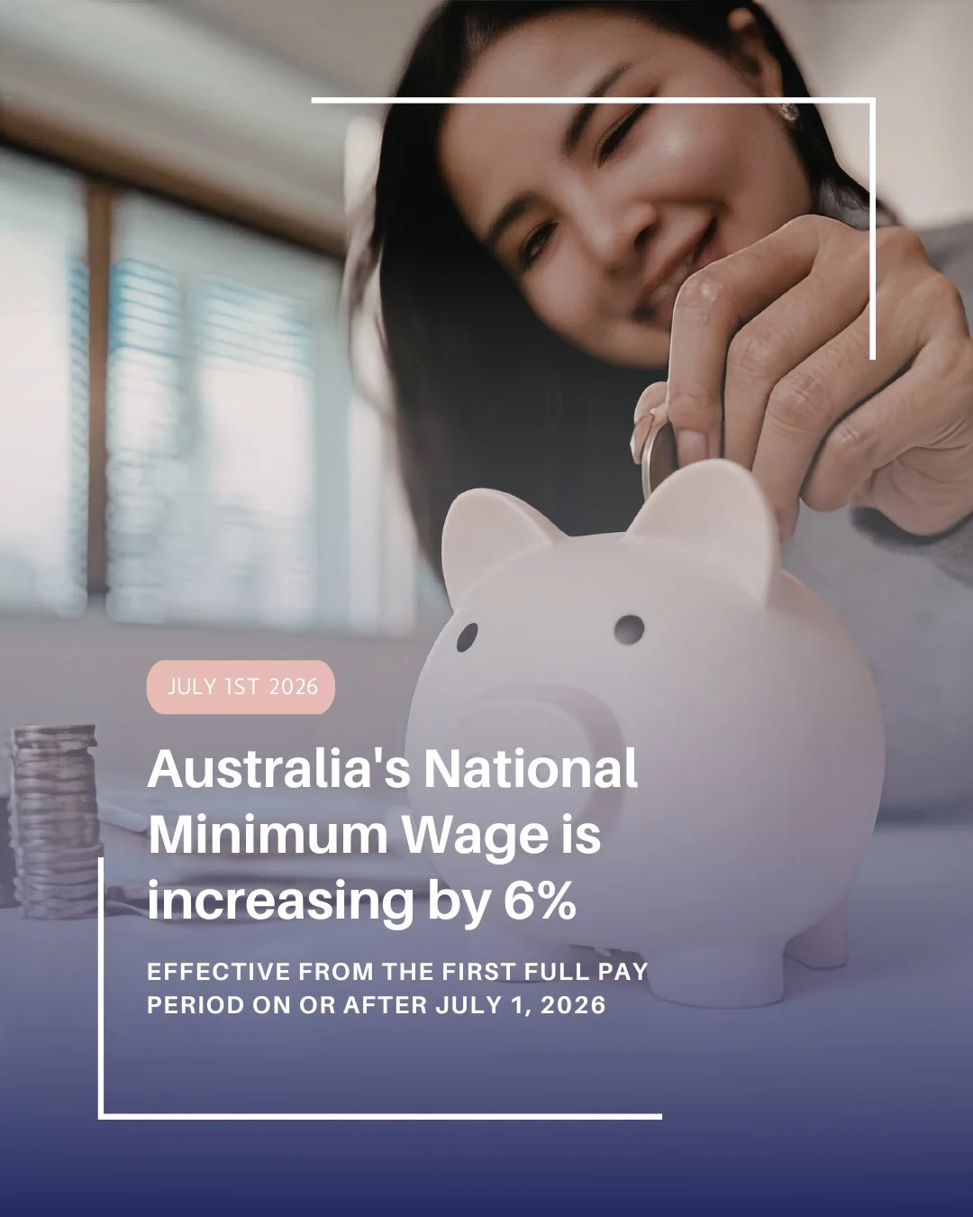📢 Heads up, employers! 📢

 Australia's minimum wage is increasing 6% from 1 July 2026. 

The new rate is $26.44/hour &mdash; make sure your payroll is updated before the change kicks in.