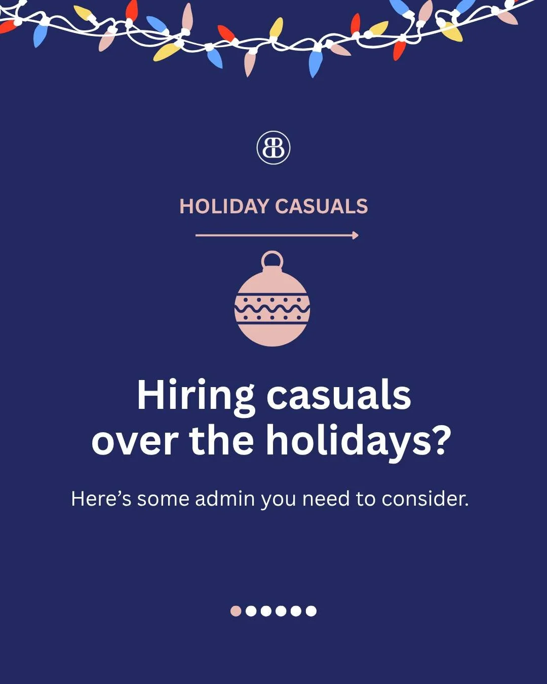 Are you beginning to plan your holiday season staffing? 
December is creeping up on us, here we run through the admin you may need to consider: 

✔ Collecting all the data before their start date so your ready to go 

✔ Paying super with that first p