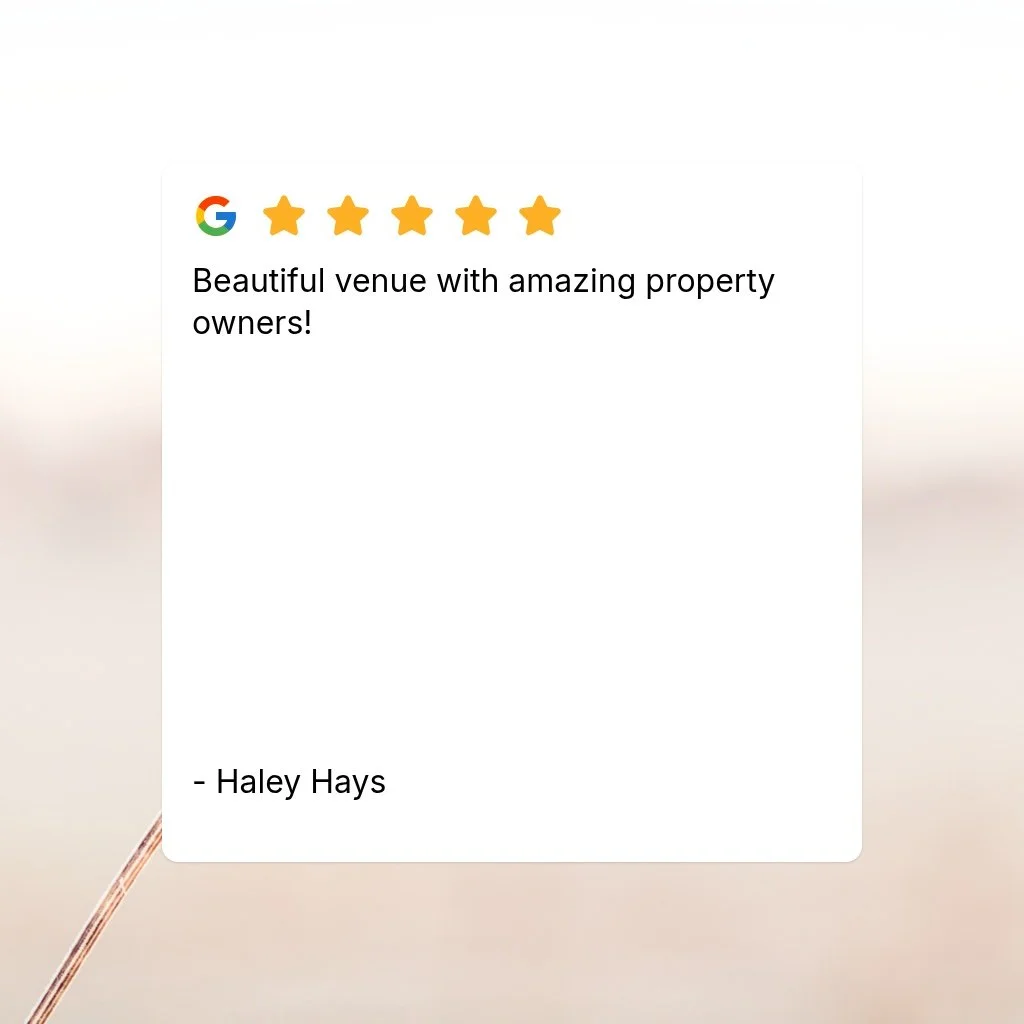 Beautiful venue with amazing property owners!