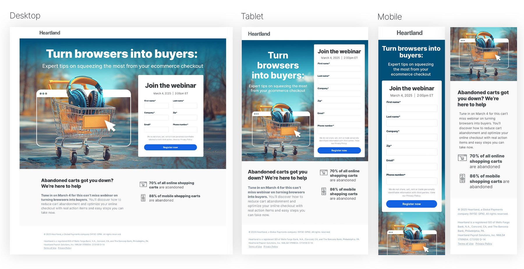 Webinar Registration Landing page