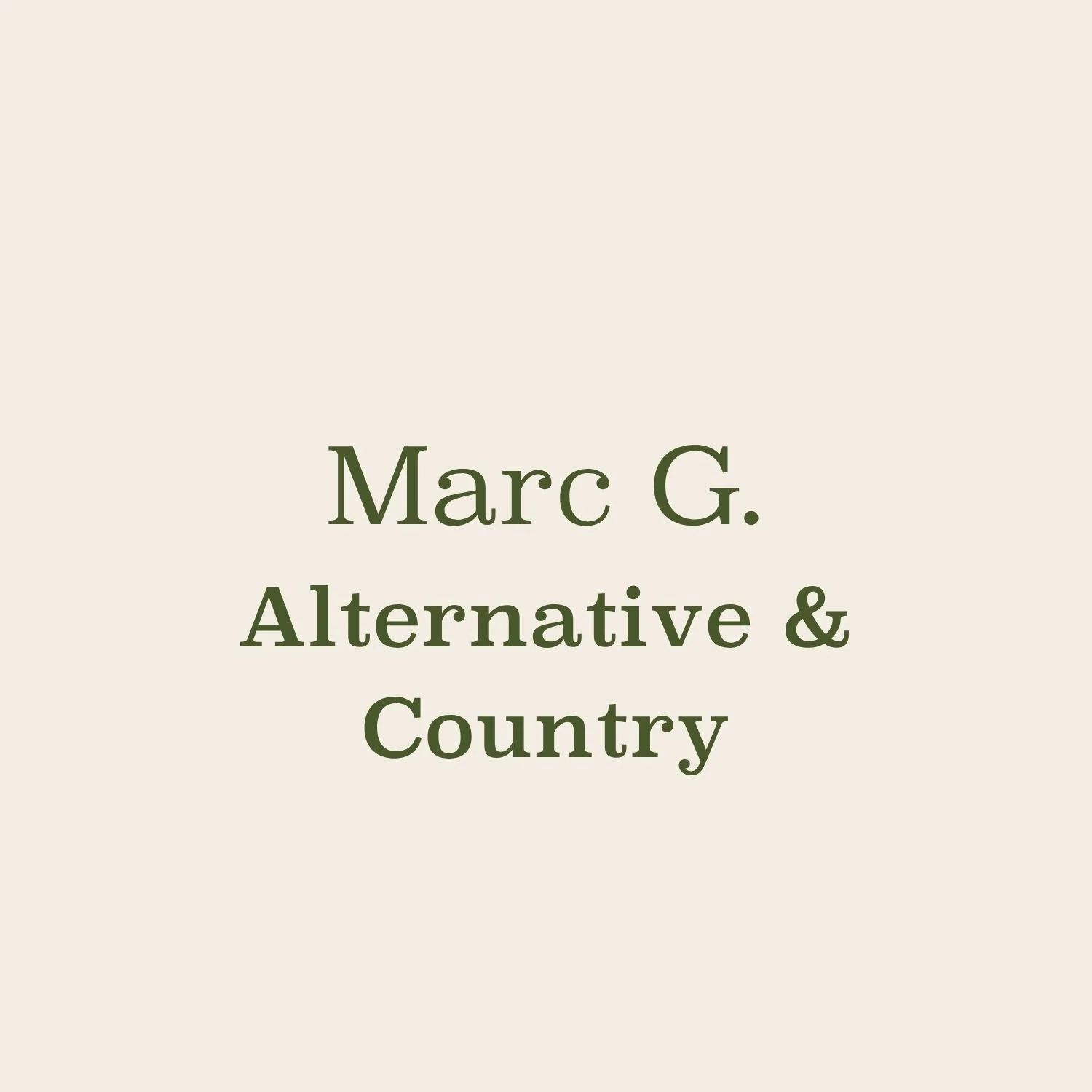 Mark G - Alternative &amp; Country