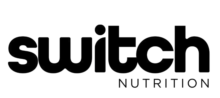 Logo of Switch Nutrition in black and white with modern font