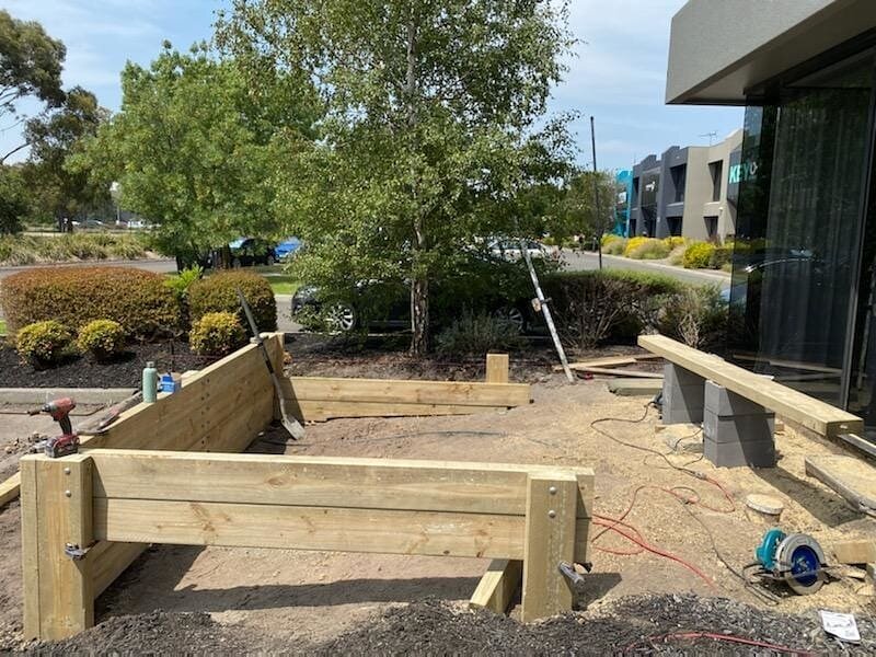 We&nbsp;are adding a little seating area outside our office. 
Here's what it looks like now, we are so excited to eat our lunch in the sun! 
#sunshine #outdoorseating