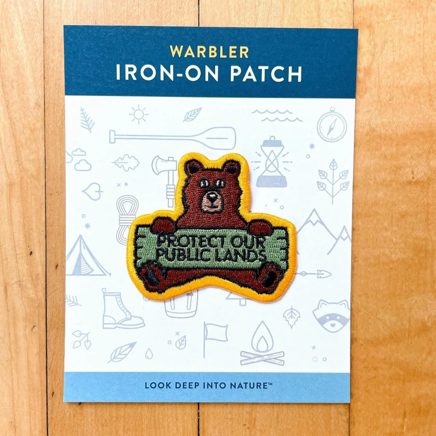 New patch in the shop. Let&rsquo;s keep our public lands in public hands! 

#publiclands #protectpubliclands #nationalparks #patches #warbler #getoutside #optoutside #hikelife #womenwhohike #lookdeepintonature #igniteyouradventure #naturelovers #outd
