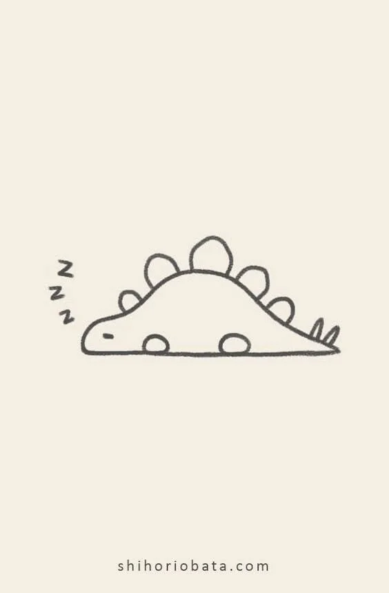 25_335447872274516838_a_drawing_of_a_dinosaur_sleeping_on_top_of_it39s_back_with_its_h.jpg