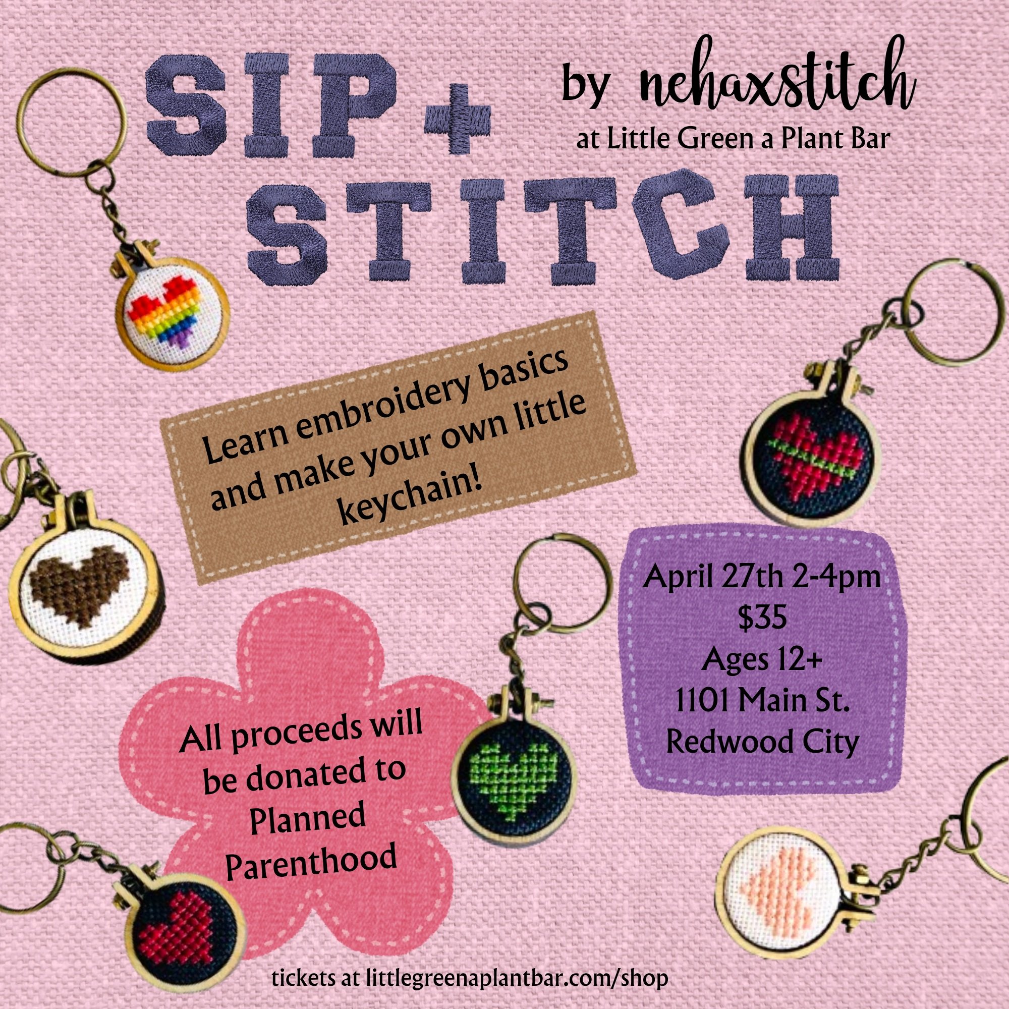Sip & Stitch at Little Green