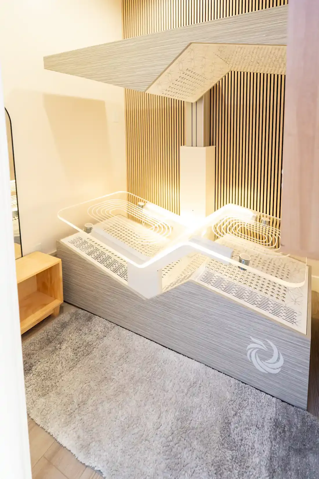 Ammortal Chamber with zero-gravity bed and light panels