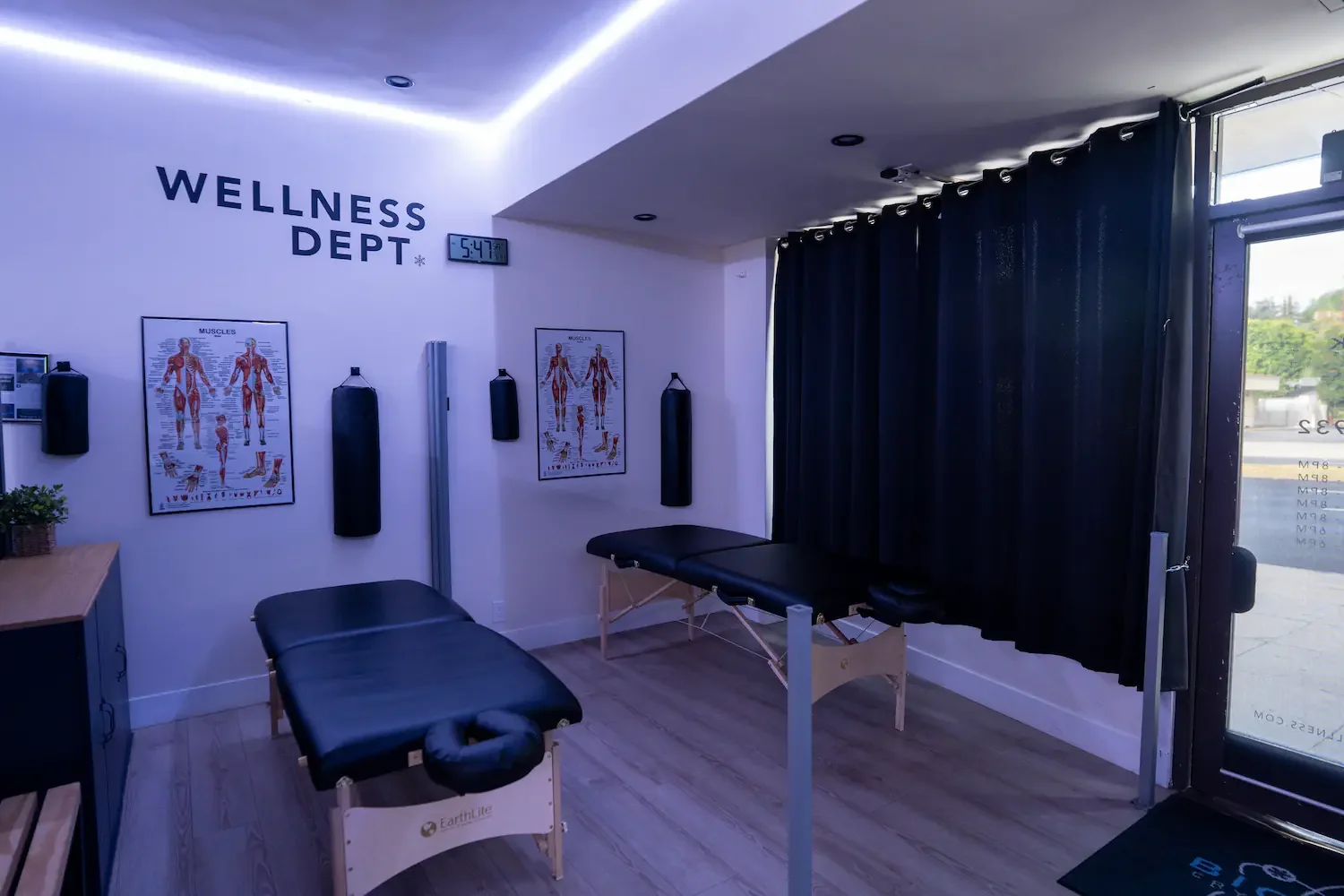 Wellness Dept treatment room at Biohack Cryo & Wellness in Woodland Hills