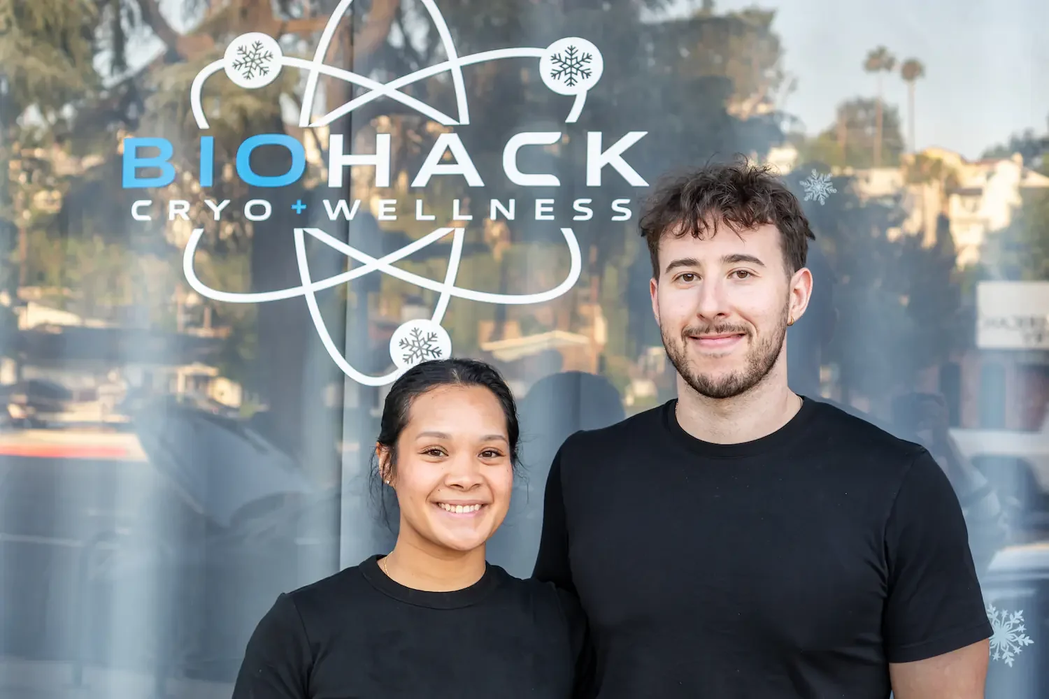 Biohack Cryo & Wellness team in front of the Woodland Hills studio