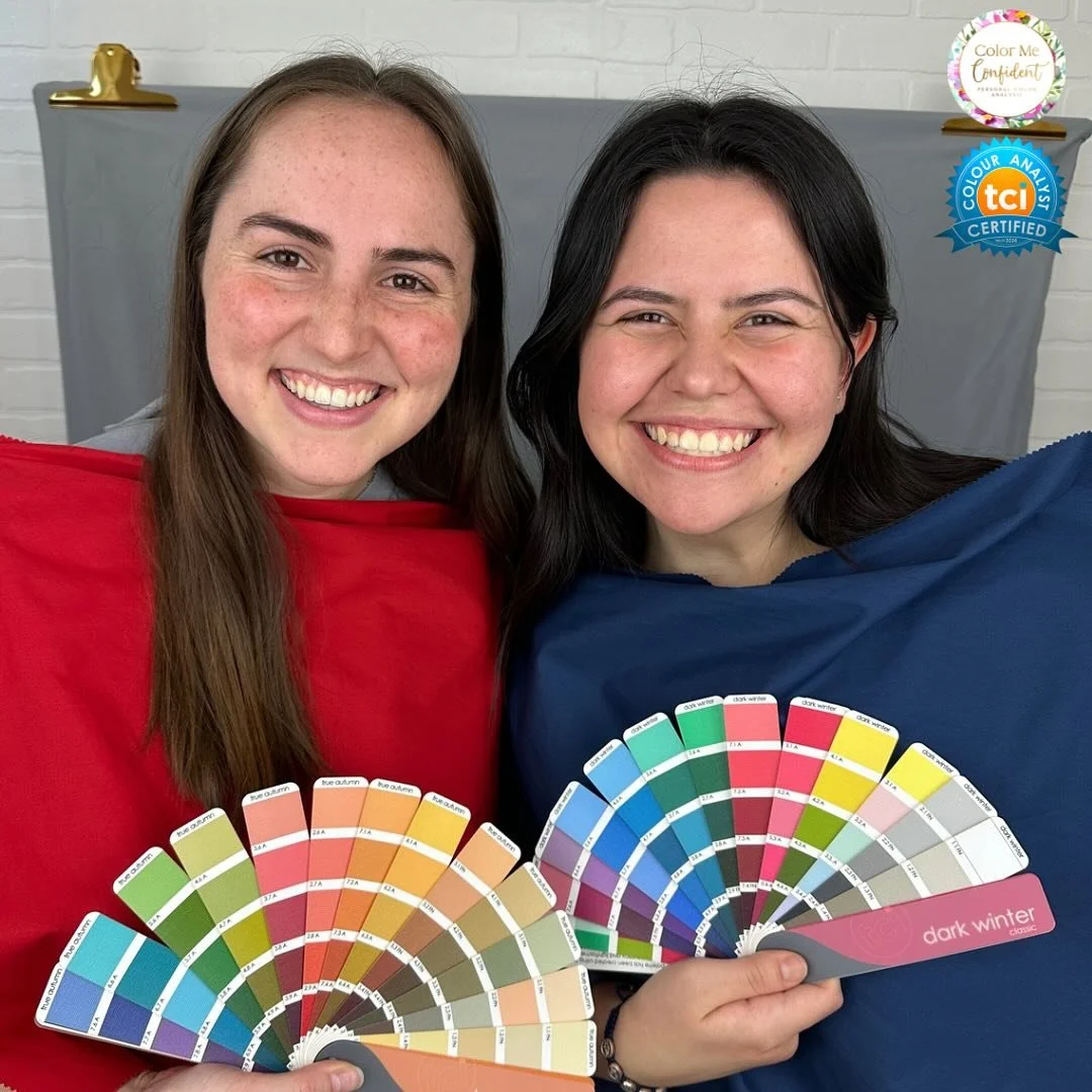 These two lovely friends came together to find out their best colors! 

We had a wonderful time talking all about the importance of embracing the way we are created and how color analysis celebrates individual beauty! 

They are glowing in the colors