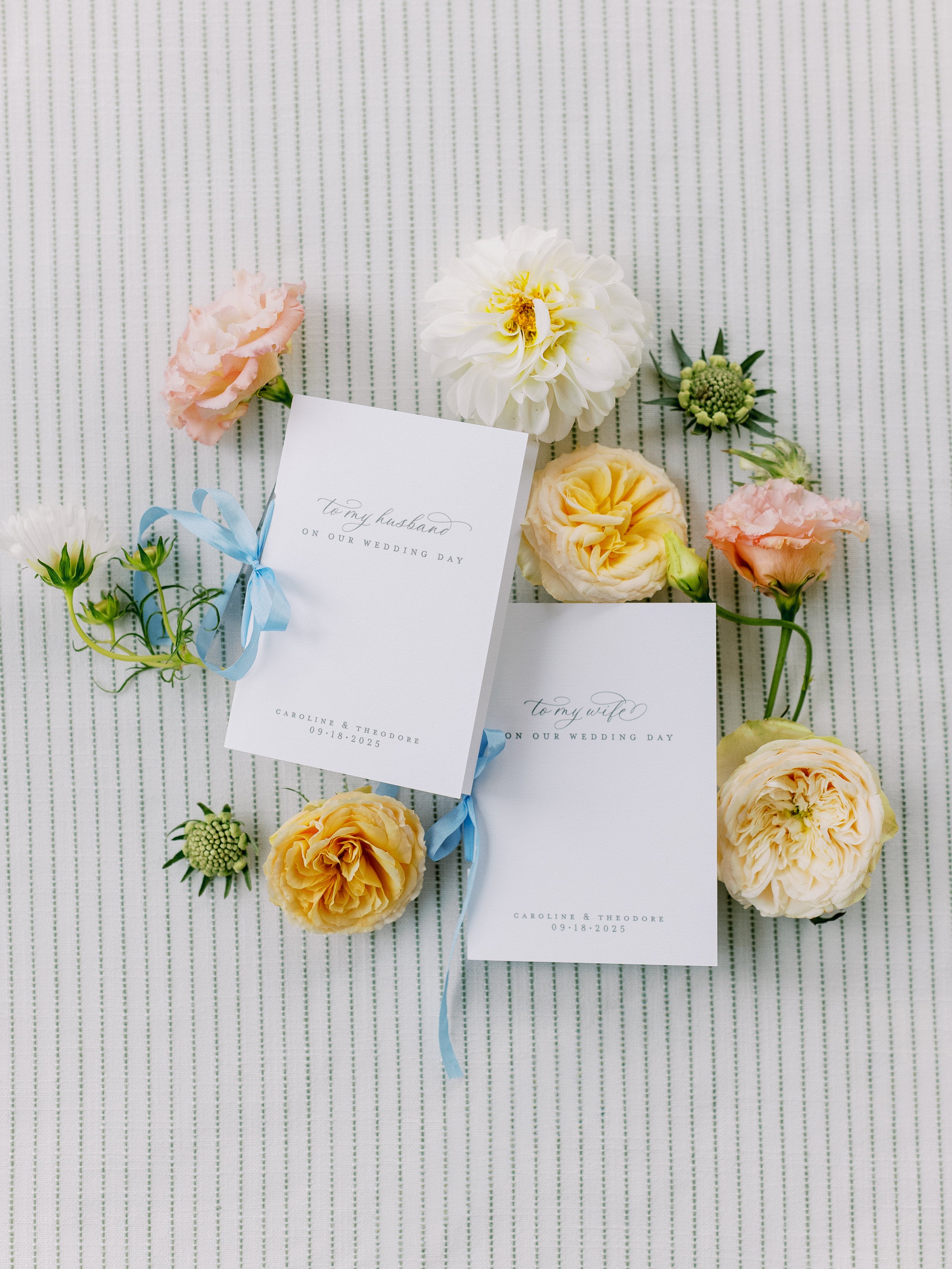 Wedding Vow Books with Silk Ribbon