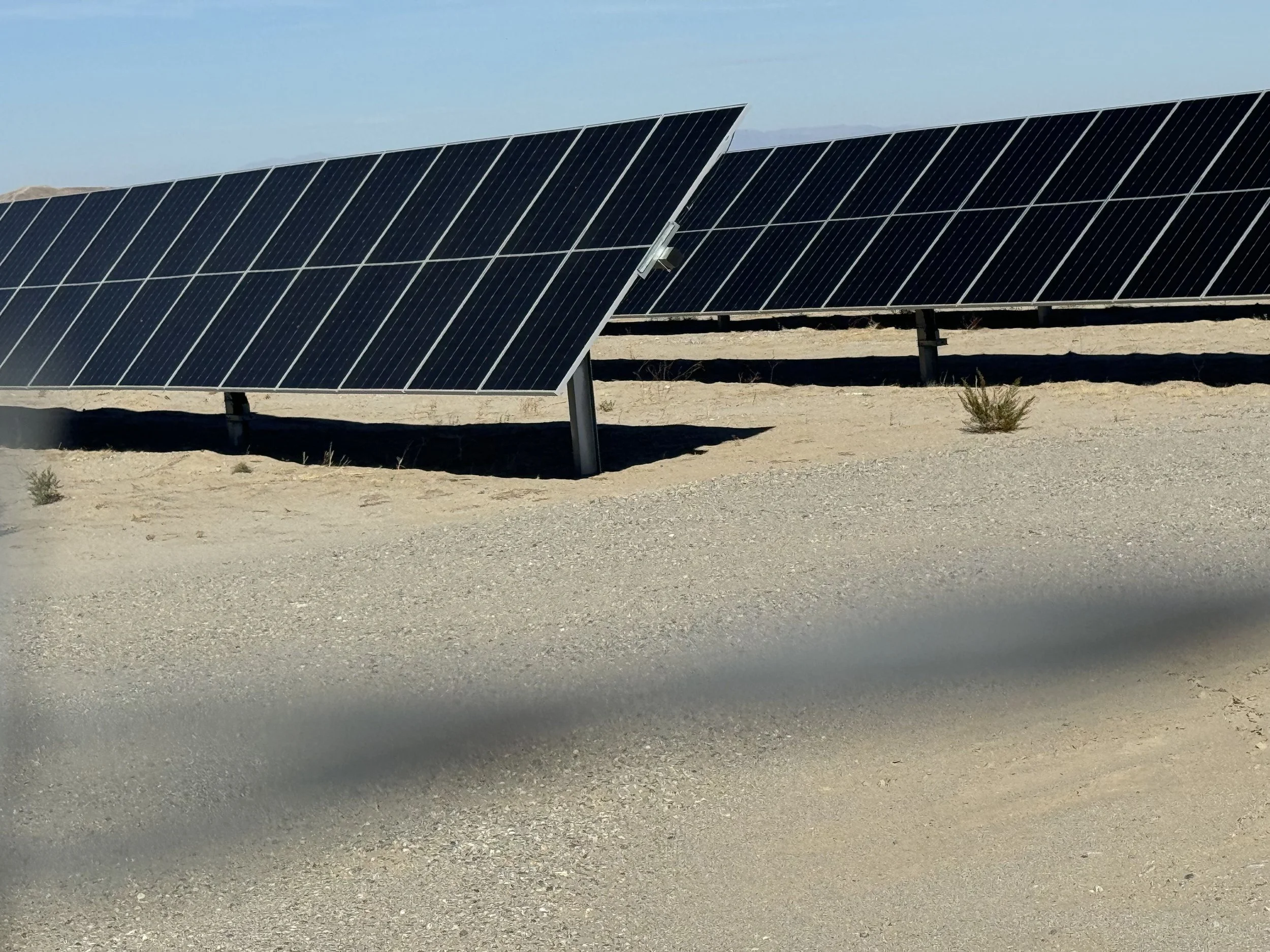 solar panels on a solar farm