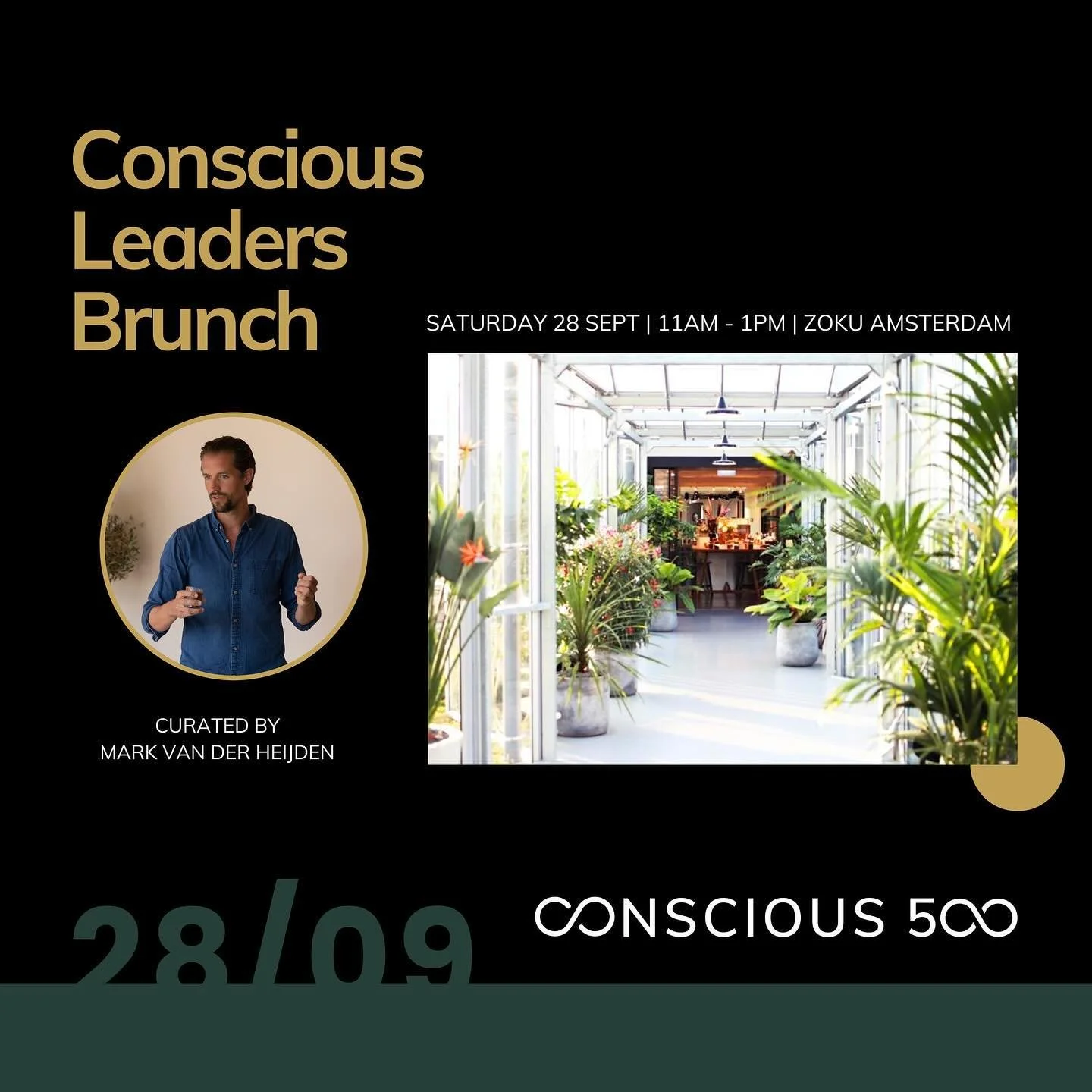 This Saturday we have our Conscious 500 Leaders Brunch at @zokuamsterdam A beautiful hotel/co-working space for business travellers.
Delicious food from the Zoku kitchen, healthy drinks, networking with conscious leaders, and a super inspiring way t