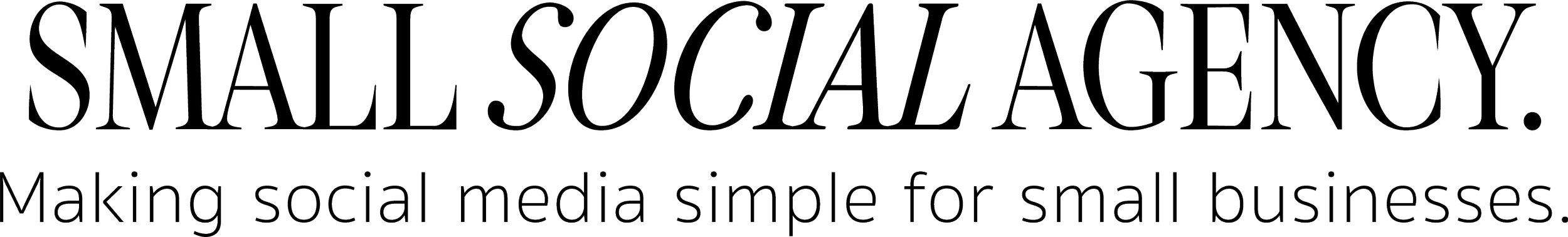Logo for Small Social Agency with the tagline 'Making social media simple for small businesses'